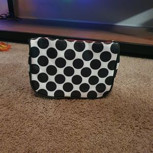 Thirty-one black and white polkadot makeup bag